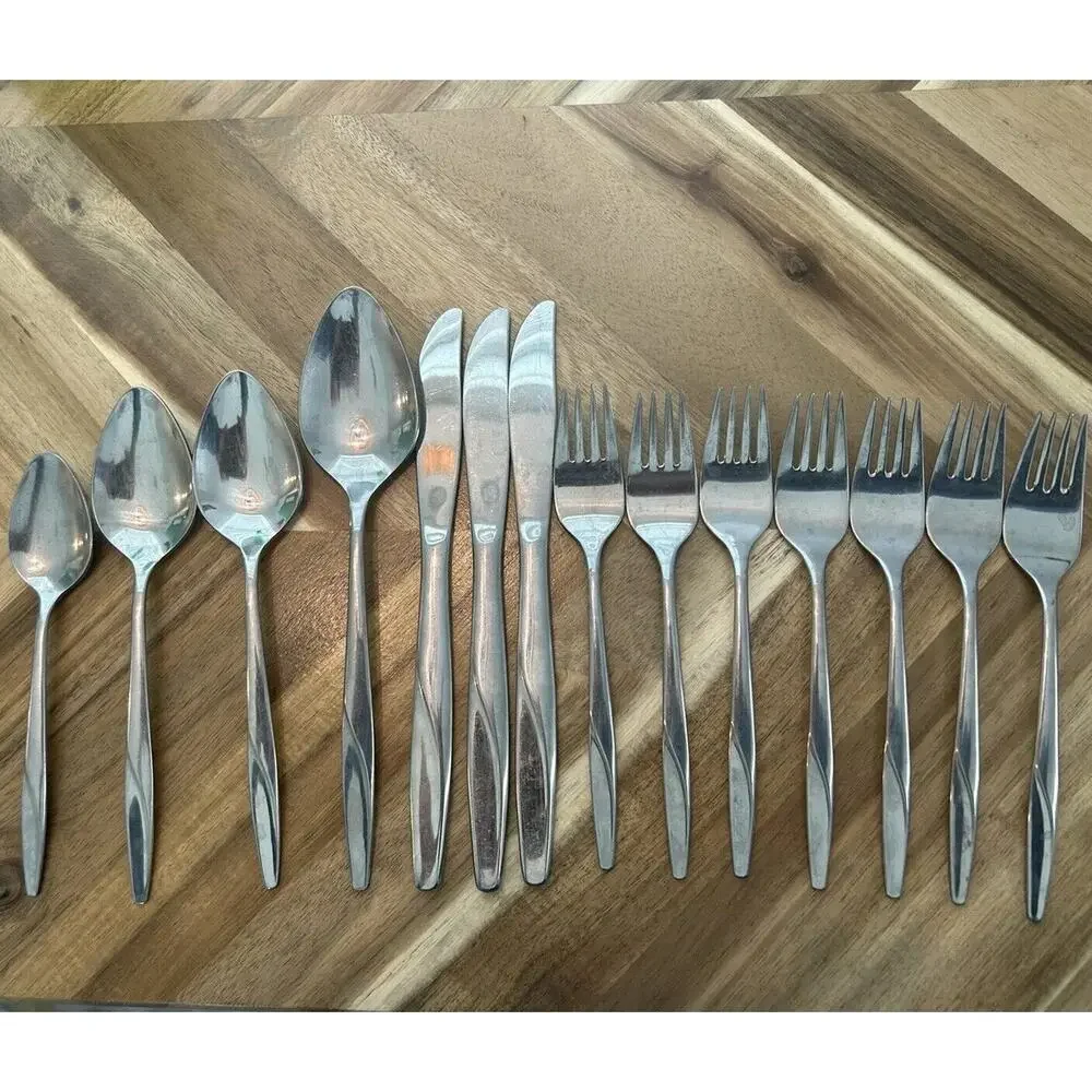 Vintage Wm Rogers IS Stainless 14p Set Serving Spoon USA International Silver 29